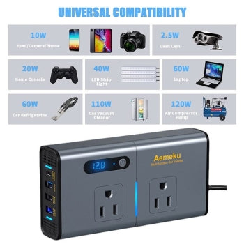 POWER INVERTER 300W CON CONECTOR USB D.WORLD DW-7611 MD